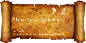 Miskolczy Lizandra névjegykártya