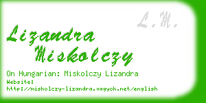 lizandra miskolczy business card